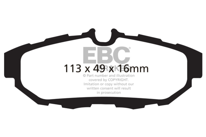 EBC 10-14 Ford Mustang 3.7 Redstuff Rear Brake Pads