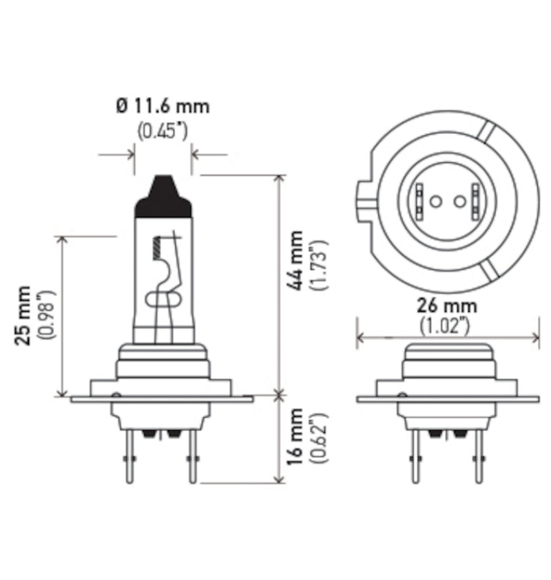 Hella Bulb H7 12V 70W PX26d T4.625