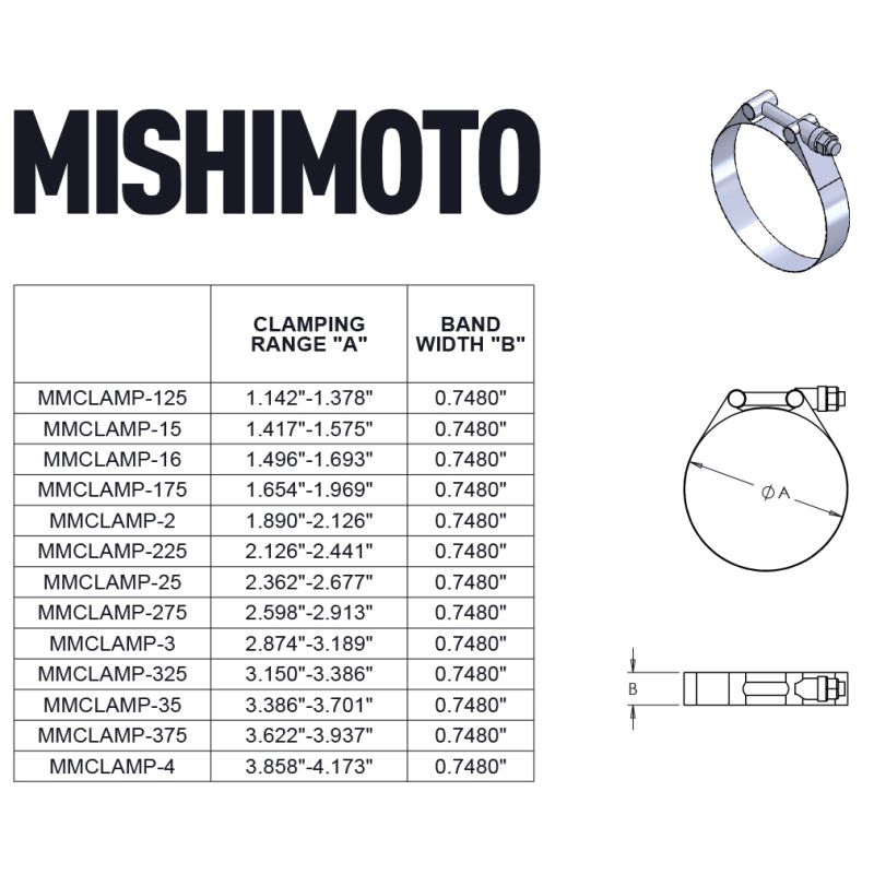 Mishimoto Stainless Steel T-Bolt Clamp - Gold