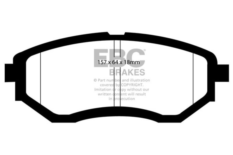 EBC 05-17 Subaru Legacy Ultimax2 Replacement Front Brake Pads