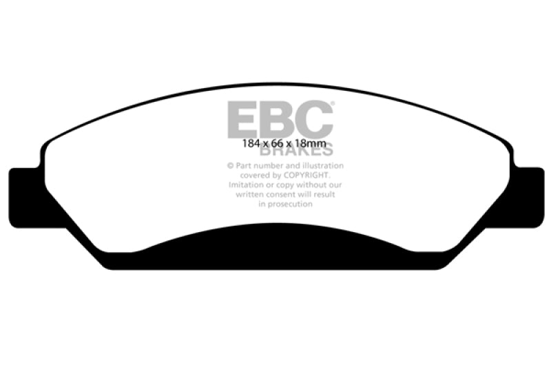 EBC 07 Cadillac Escalade 6.2 2WD Greenstuff Front Brake Pads