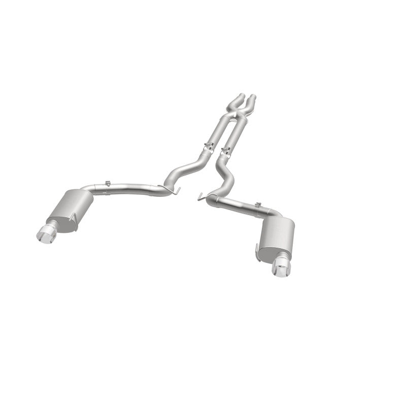 MagnaFlow Cat Back, SS, 3in, Street, Dual Split Polished 4.5in Tips 2015 Ford Mustang GT V8 5.0L