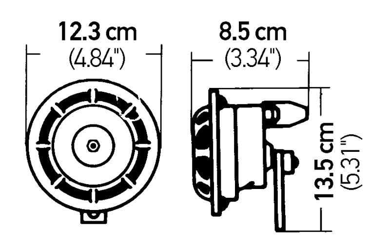 Hella Supertone Horn Set 24V 84w Black